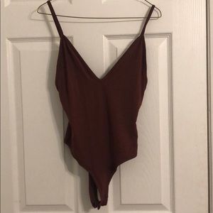 Burgundy Body Suit from Forever 21. Size:M